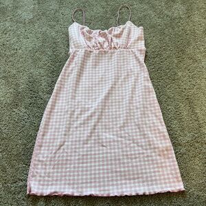 Pink Plaid Mini Dress
